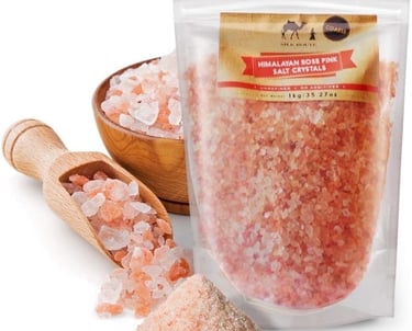 a bag of salt crystals in a bag