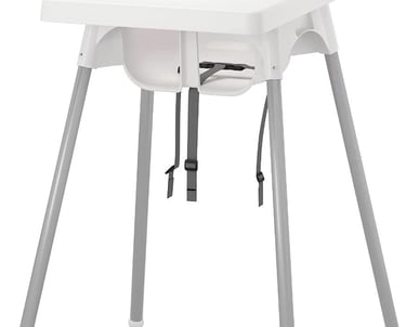 a baby's high chair with a baby's high chair