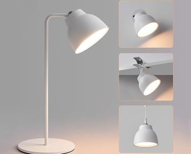 a lamp that is sitting on a table