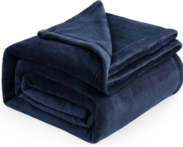 a blanketed blanket with a blue blanket