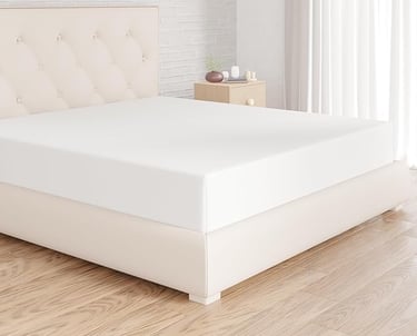 a bed with a white bed and a white bed