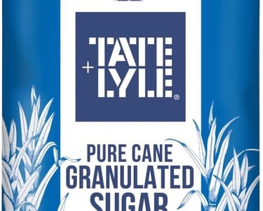a bag of rice with a blue and white background