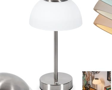 a lamp that is sitting on a table