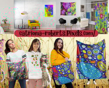 a collage of a group of people holding up a blanket