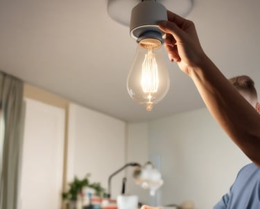 A technician arriving quickly at night with tools to fix an emergency issue.