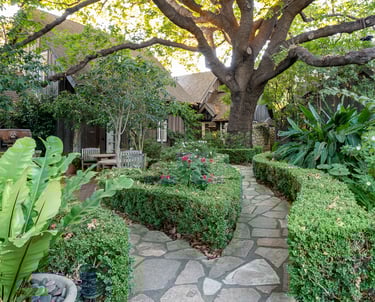 Simpson House Inn exterior with pathways and gardens