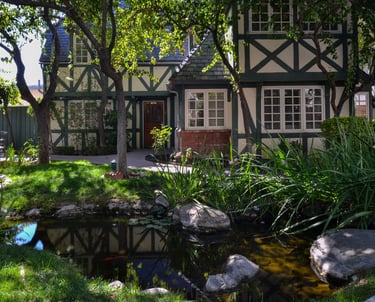 WWine Valley Inn & Cottages in Solvang, California, a family-friendly hotel with charming garden views