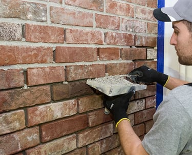 klinkerio fugavimas, klijavimas