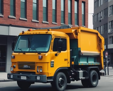 Dashboard showing real-time tracking of waste collection vehicles on a city map.