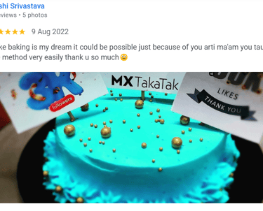 Students cakes and reviews vyanjan cooking classes