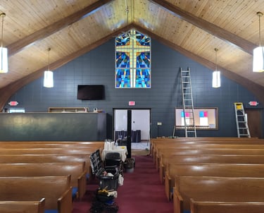 American Painting Specialist Fort Wayne, Indiana Church of Christ, more in-progress!