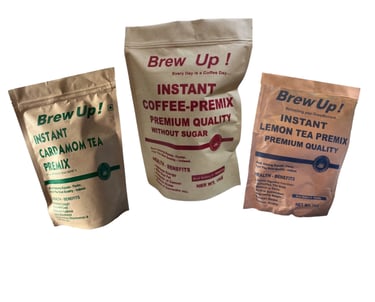 Premium tea and coffee premix range from HR Traders — trusted Coffee Machines and Coffee Suppliers in Kashmir