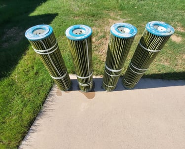 dirty pool filters that need cleaning and demonstrate filter cleaning needed