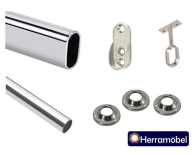 Tubos y bridas para closet Fürmöbel