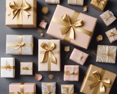 A set of elegant, floral-themed invitations or stationary is laid out on a grassy lawn. The design features peacock illustrations and intricate patterns. A person wearing black pants and black sneakers with white laces is standing next to the invitations.