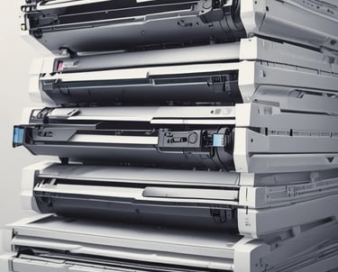 A stack of LaserJet Toners