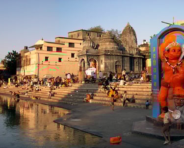 Lord Rama, Sita, and Lakshmana are believed to have resided during their exile.