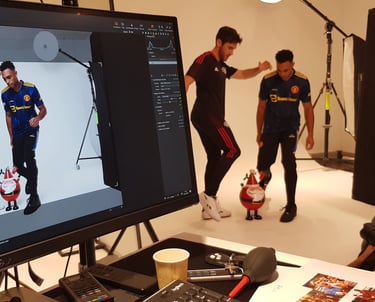 Photo mannequin en studio pour foot center