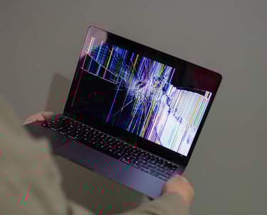 Laptop screen cracked