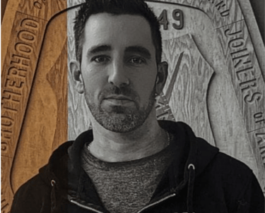 a man in a black and white photo of a man in a black and white