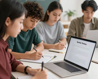 selective focus photography of people sitting on chairs while writing on notebooks