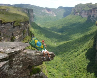 bandeira brazil na pedra da tartaruga