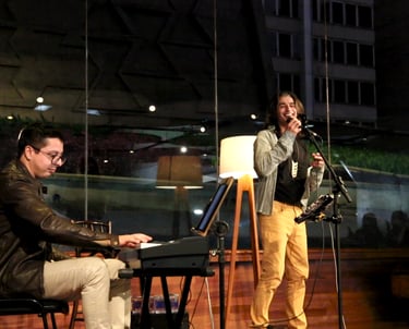 Fabiano Medeiros e Fernando César no Centro Cultural FIESP