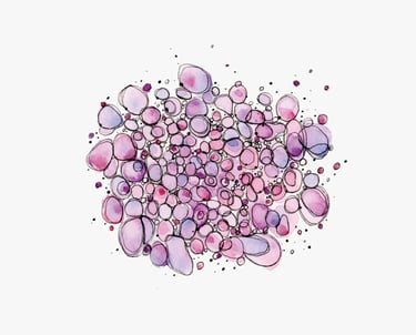 illustration bouquet de lilas abstrait