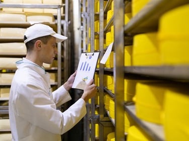 Saudi Food Registration Product label being inspected with a focus on ingredients