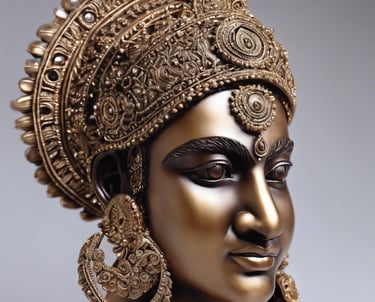 brown bear in red and brown coat figurine