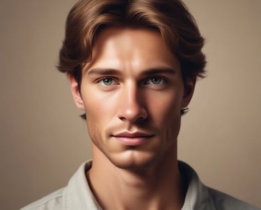 man standing near white wall