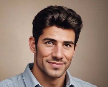 man standing near white wall