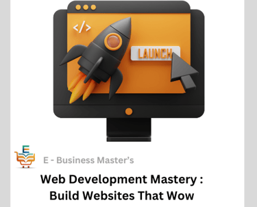e business master trending course 3 , where people learn no code web development