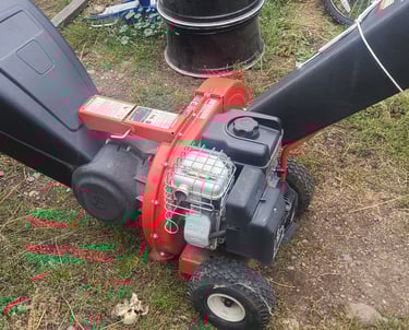 a portable wood chipper