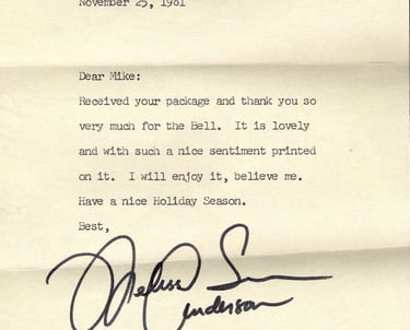 1981 letter from Melissa Sue Anderson