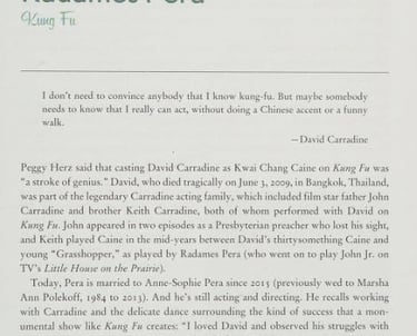 David Carradine and Radames Pera