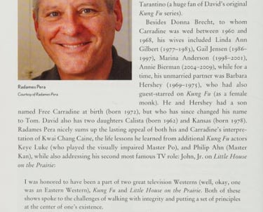 David Carradine and Radames Pera