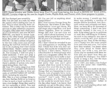 1995 Dabbs Greer interview in Scarlet Street, page 53