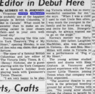 Norma Macmillan 1953 article