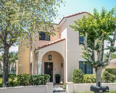 The exterior of Hibiscus Haven, a renovation project in Celebration, Florida, by Manor Magic