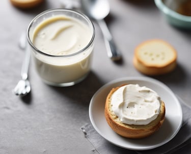 copinho de requeijão e biscoitinho