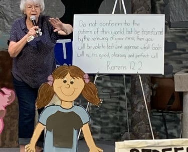 Bible lesson featuring Romans 12:2