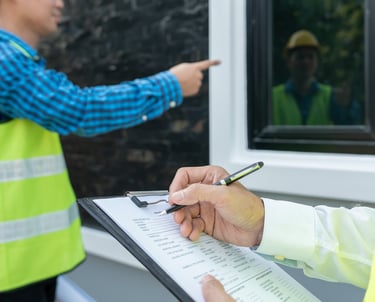 a man in a yellow vest and a man in a yellow vest