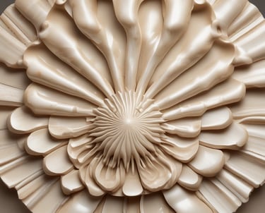 a close up of a shell with a white background
