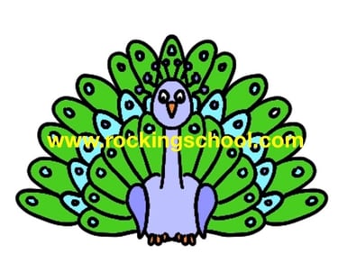 clipart peacock cartoon drawing clip art