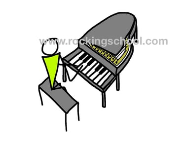 clipart piano cartoon drawing clip art