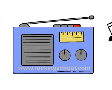 clipart radio cartoon drawing clip art