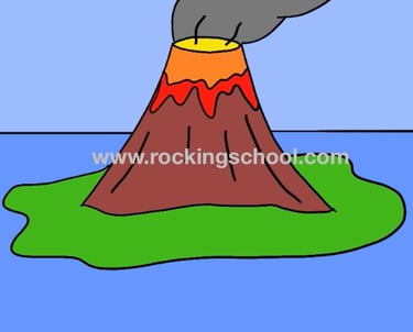 clipart volcano cartoon drawing clip art