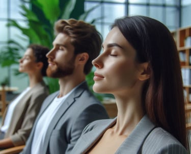 employés en entreprise qui font de la sophrologie