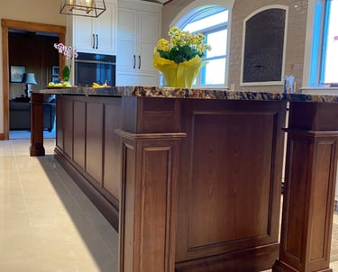 Beautiful wood kitchen island